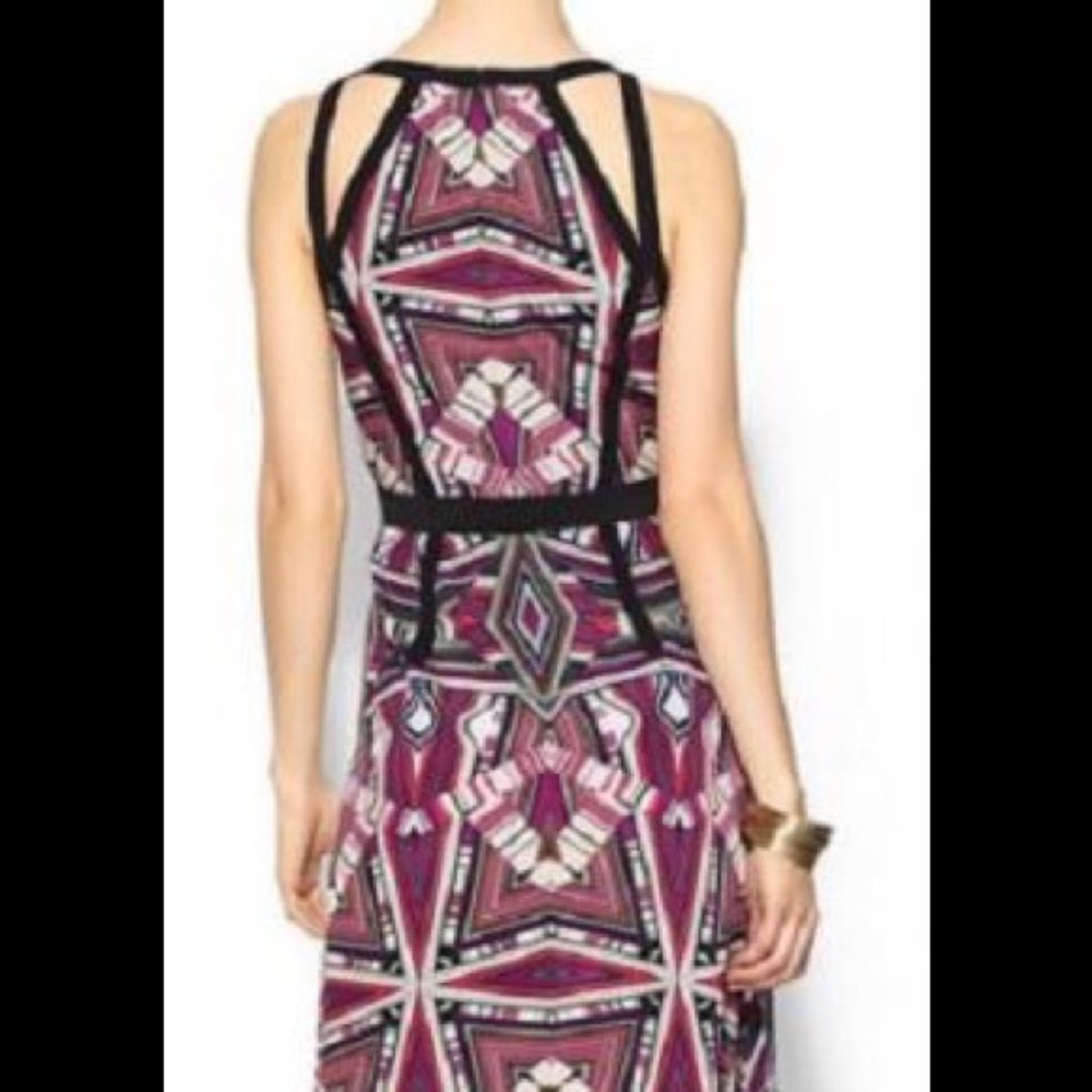 Sabine Lunaria Mirror Print Maxi Dress Size Small